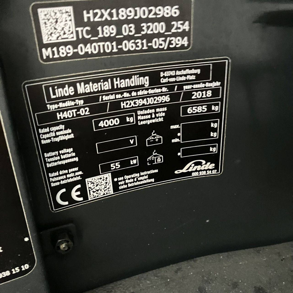Linde H40T (394-02) Beverage - LPG forklift: fotoğraf 4 Linde H40T (394-02) Beverage - LPG forklift: fotoğraf 4
