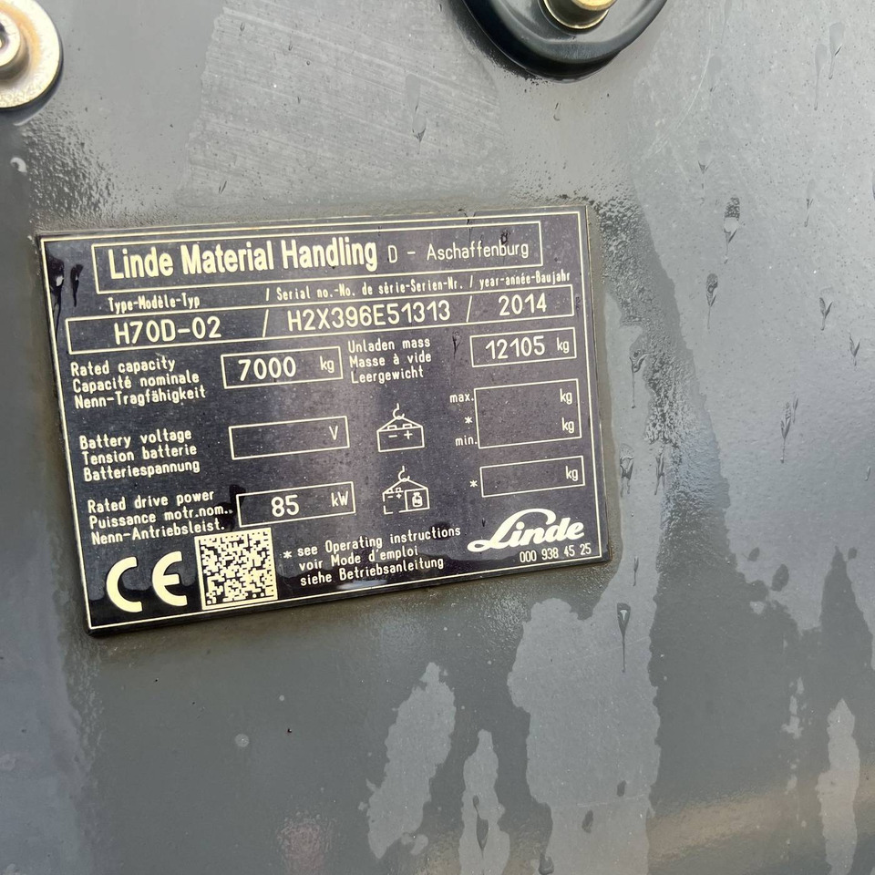 Linde H70D (396) - Dizel forklift: fotoğraf 5 Linde H70D (396) - Dizel forklift: fotoğraf 5