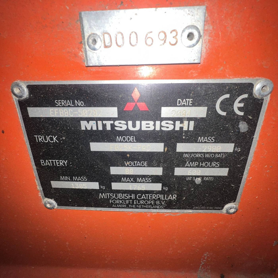 Mitsubishi FB25K-PAC - Elektrikli forklift: fotoğraf 4 Mitsubishi FB25K-PAC - Elektrikli forklift: fotoğraf 4
