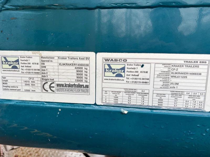 Kayar zemin dorse kraker CF-Z 100m3 Cargo Floor 10MM Hydraulische klep+afdekkleppen: fotoğraf 10