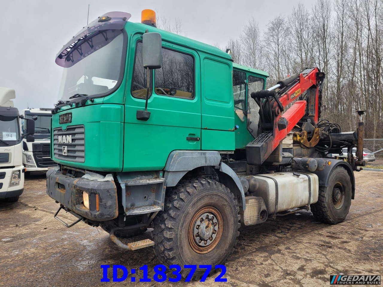 MAN 18.410 4x4 + Epsilon Palfinger SRX39 - Tomruk kamyonu, Vinçli kamyon: fotoğraf 1 MAN 18.410 4x4 + Epsilon Palfinger SRX39 - Tomruk kamyonu, Vinçli kamyon: fotoğraf 1