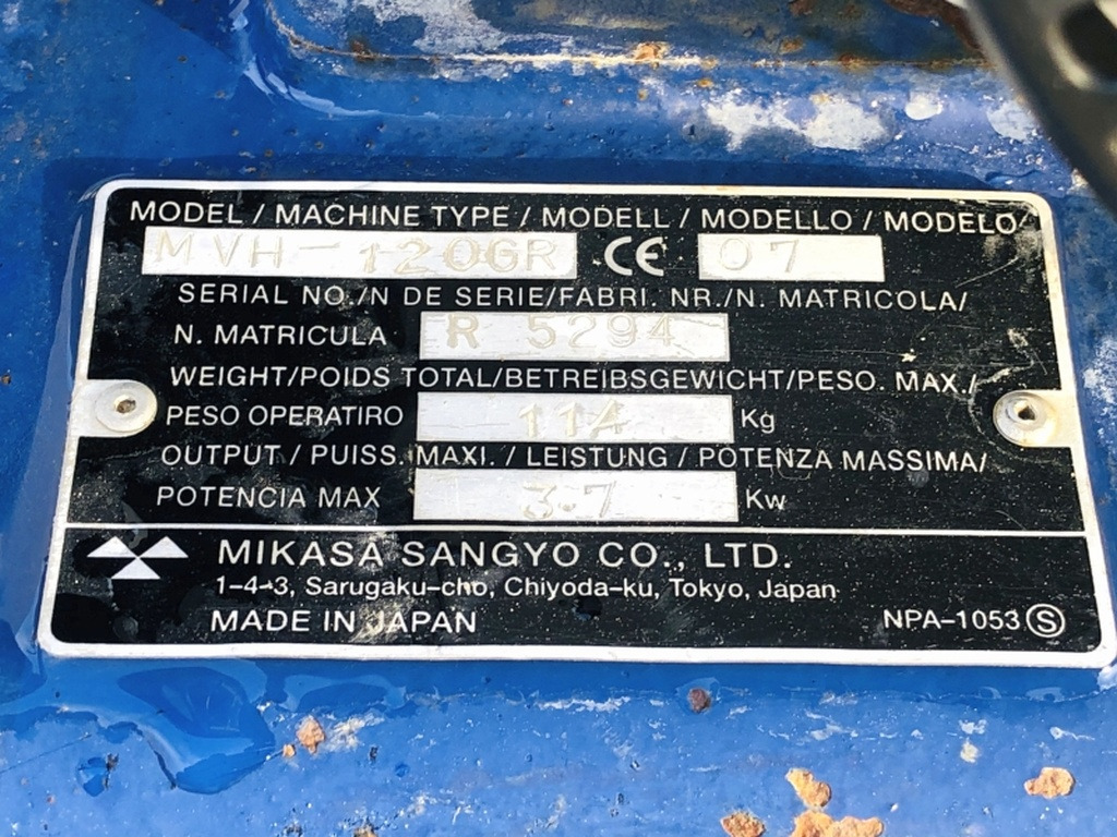Diverses MIKASA MVH 120 GR (3932) - Titreşimli kompaktör: fotoğraf 3 Diverses MIKASA MVH 120 GR (3932) - Titreşimli kompaktör: fotoğraf 3