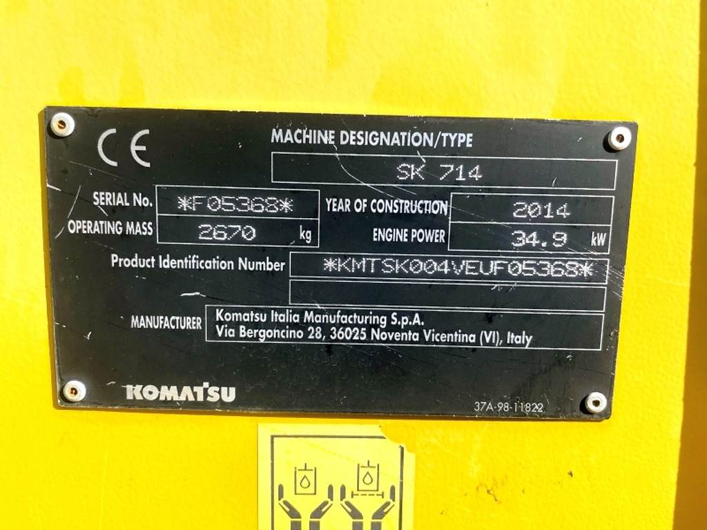 Komatsu SK714 (4077) - Mini yükleyici: fotoğraf 3 Komatsu SK714 (4077) - Mini yükleyici: fotoğraf 3