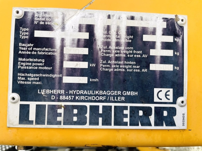 Liebherr A904 (3758) - Elleçleme makinesi: fotoğraf 5 Liebherr A904 (3758) - Elleçleme makinesi: fotoğraf 5