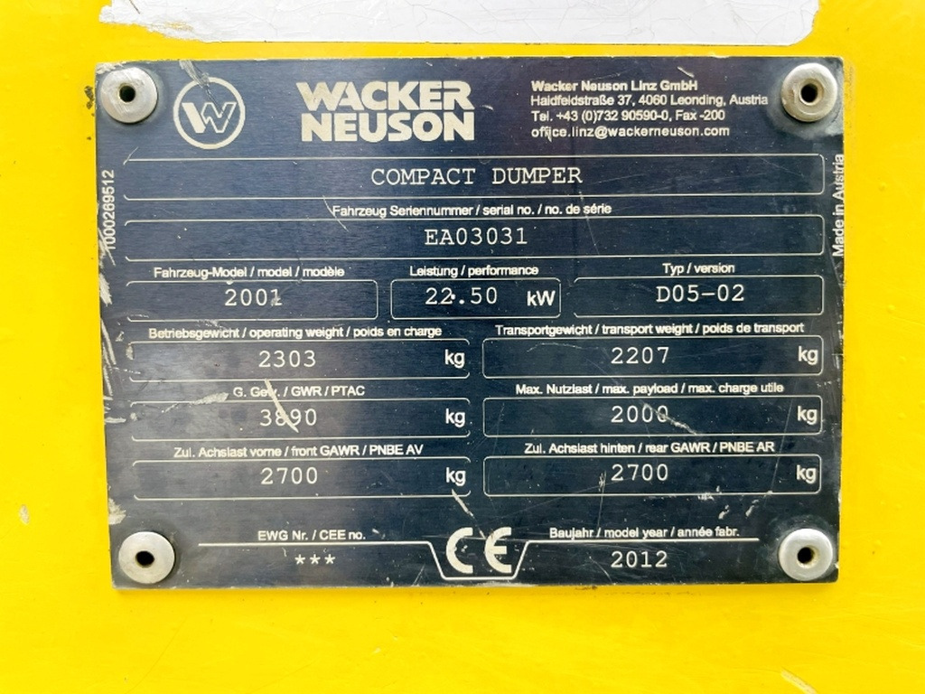 Neuson 2001 Selbstlader (4058) - Mini damperli kamyon: fotoğraf 4 Neuson 2001 Selbstlader (4058) - Mini damperli kamyon: fotoğraf 4