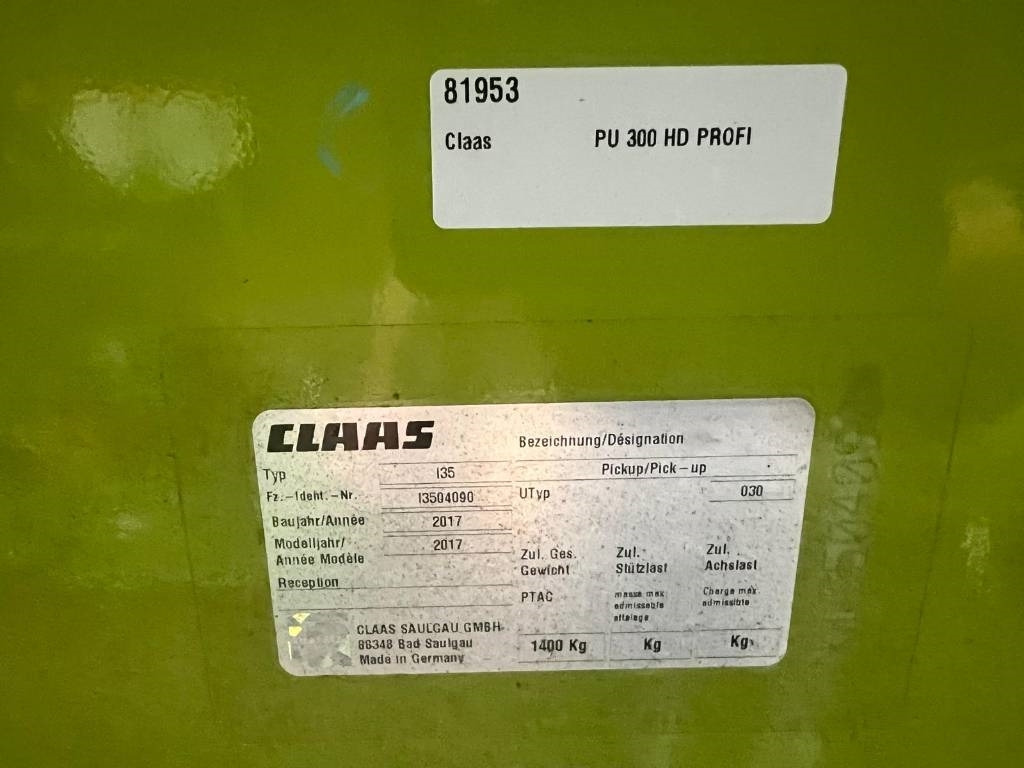 Claas PU 300 HD Profi  finansal kiralama Claas PU 300 HD Profi: fotoğraf 8