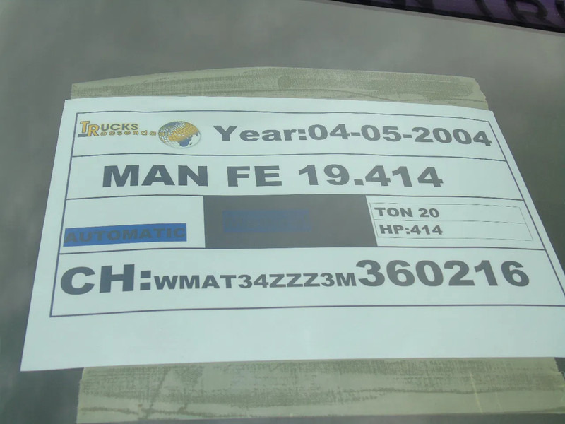 MAN FE 19.414 + MANUAL + 4X4 +EURO 2 !!!!!!!!!!! - Çekici: fotoğraf 4 MAN FE 19.414 + MANUAL + 4X4 +EURO 2 !!!!!!!!!!! - Çekici: fotoğraf 4