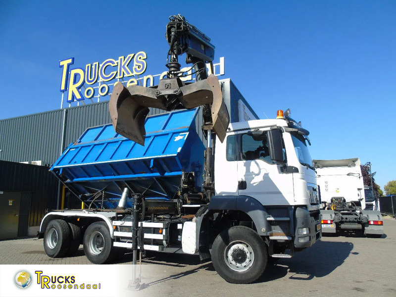 MAN TGX + 6x6 + HIAB 166 E3 HIPRO + 3SIDE TIPPER - Damperli kamyon, Vinçli kamyon: fotoğraf 1 MAN TGX + 6x6 + HIAB 166 E3 HIPRO + 3SIDE TIPPER - Damperli kamyon, Vinçli kamyon: fotoğraf 1
