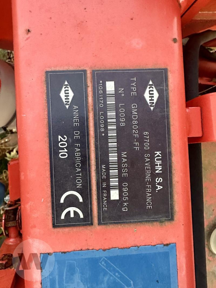 Kuhn GMD 802 F - Çayır biçme makinesi: fotoğraf 5 Kuhn GMD 802 F - Çayır biçme makinesi: fotoğraf 5