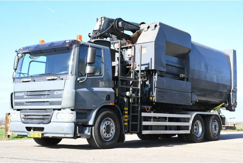 Kancalı yükleyici kamyon, Vinçli kamyon DAF CF75/310 FAN !!KRAAN/HAAK!!PERSCONTAINER!!HIGH PRESURRE CLEANING!!HOGEDRUK REINIGING!!HOCH DRUCK WASHEN SYSTEM!!REINIGING!GEJO B: fotoğraf 6