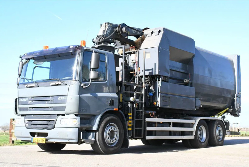 Kancalı yükleyici kamyon, Vinçli kamyon DAF CF75/310 FAN !!KRAAN/HAAK!!PERSCONTAINER!!HIGH PRESURRE CLEANING!!HOGEDRUK REINIGING!!HOCH DRUCK WASHEN SYSTEM!!REINIGING!GEJO B: fotoğraf 16