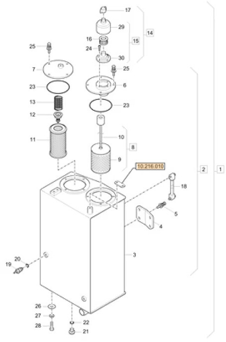 Case 3LML03100 - 3LML03101 - Yakıt tankı - İş makinaları: fotoğraf 2 Case 3LML03100 - 3LML03101 - Yakıt tankı - İş makinaları: fotoğraf 2