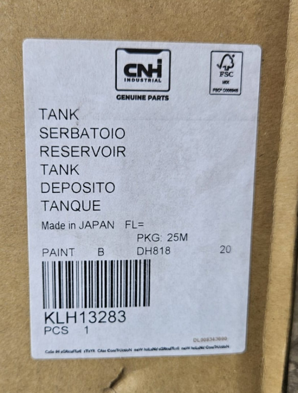 Case KLH13283 - Yakıt tankı - İş makinaları: fotoğraf 2 Case KLH13283 - Yakıt tankı - İş makinaları: fotoğraf 2