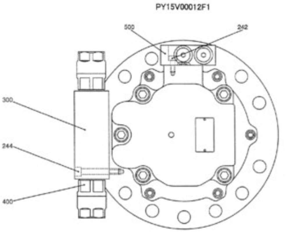 Case PY15V00012F2 - PY15V00012F1 - Dönüş motoru - İş makinaları: fotoğraf 2 Case PY15V00012F2 - PY15V00012F1 - Dönüş motoru - İş makinaları: fotoğraf 2