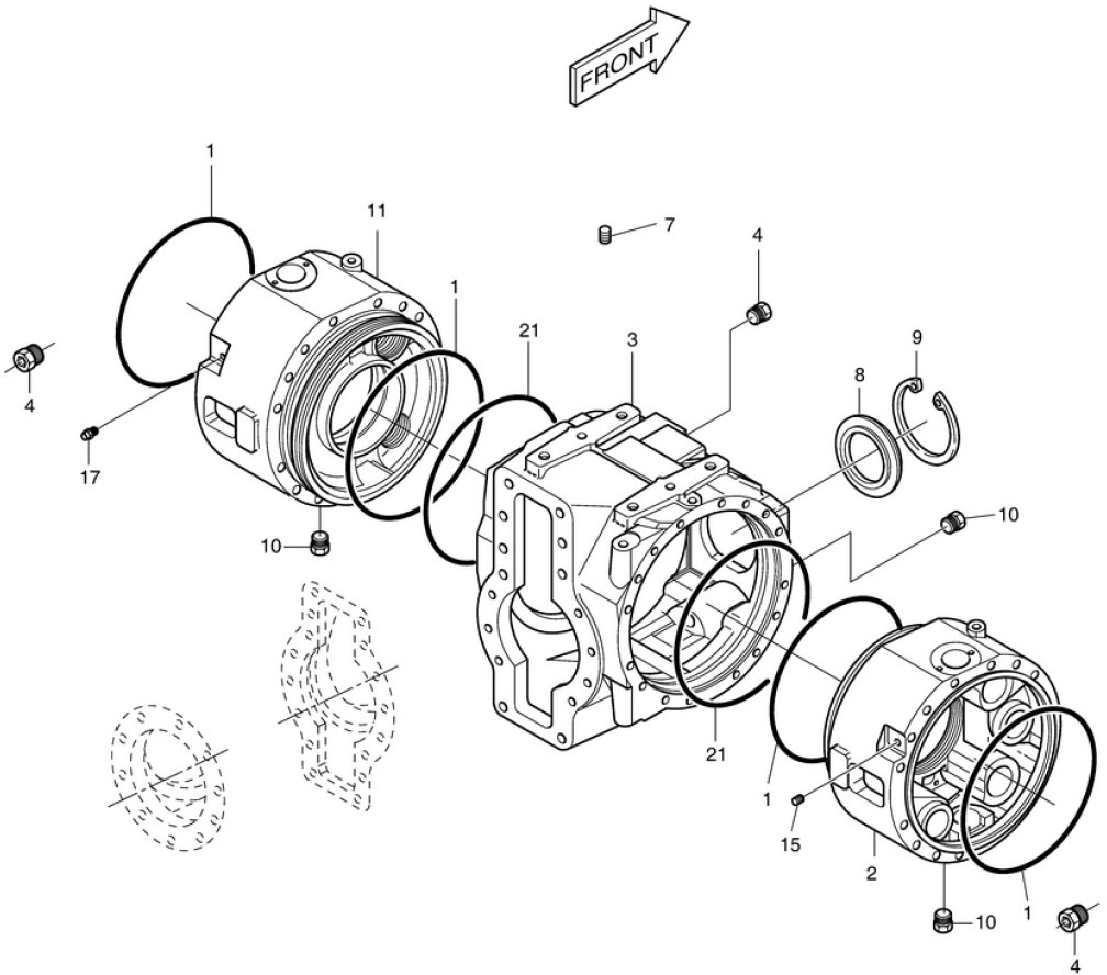 Doosan 190103-00047A - Ön aks - İş makinaları: fotoğraf 1 Doosan 190103-00047A - Ön aks - İş makinaları: fotoğraf 1