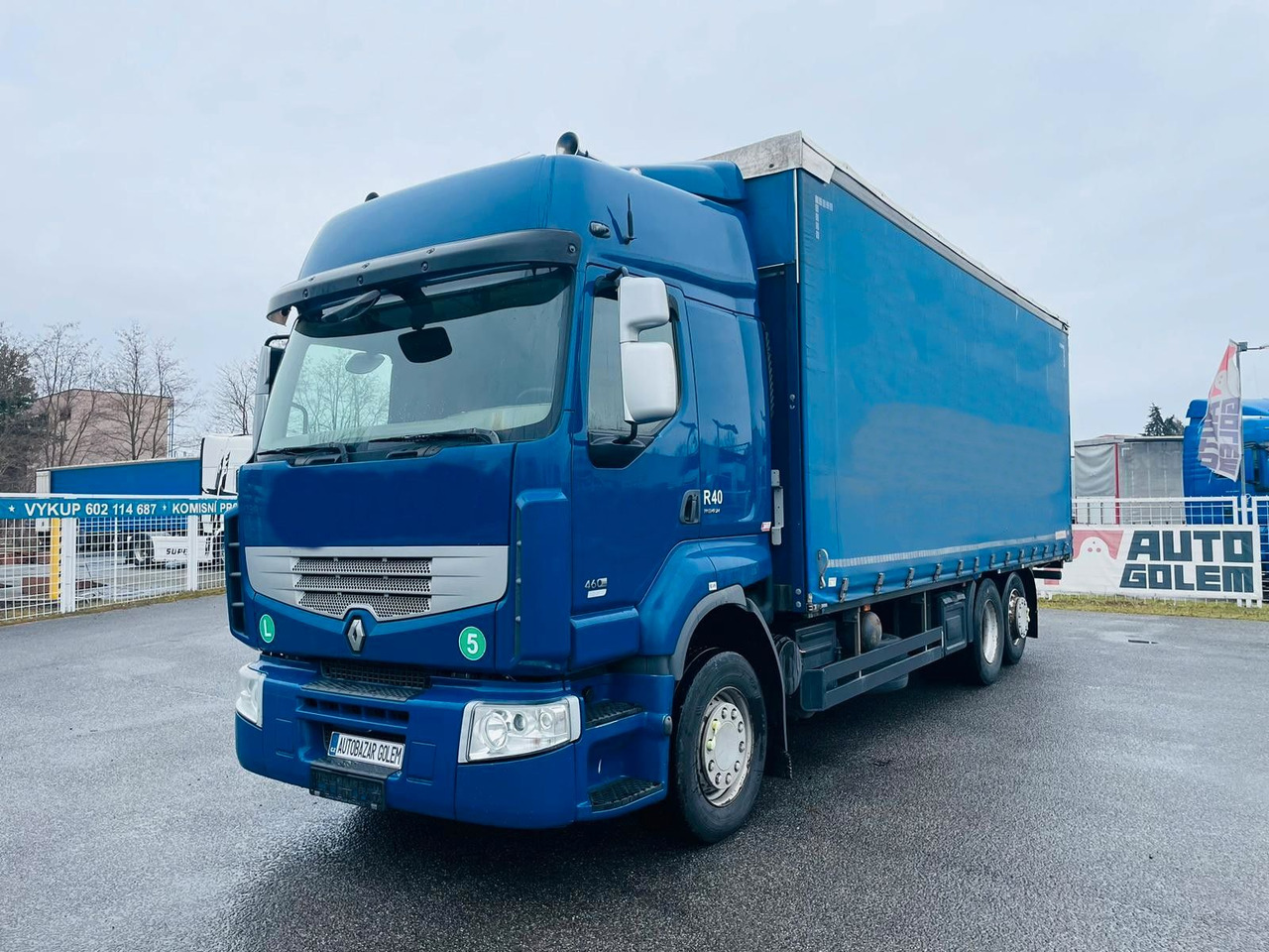 Renault Premium 460 P6X2 EEV - Tenteli kamyon: fotoğraf 1 Renault Premium 460 P6X2 EEV - Tenteli kamyon: fotoğraf 1