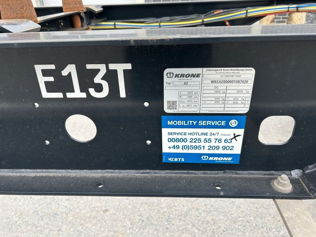 Krone 2 Achswechselfahrgestell, Typ: AZW 18 eL3B9 - Konteynır taşıyıcı/ Yedek karoser römork: fotoğraf 3 Krone 2 Achswechselfahrgestell, Typ: AZW 18 eL3B9 - Konteynır taşıyıcı/ Yedek karoser römork: fotoğraf 3