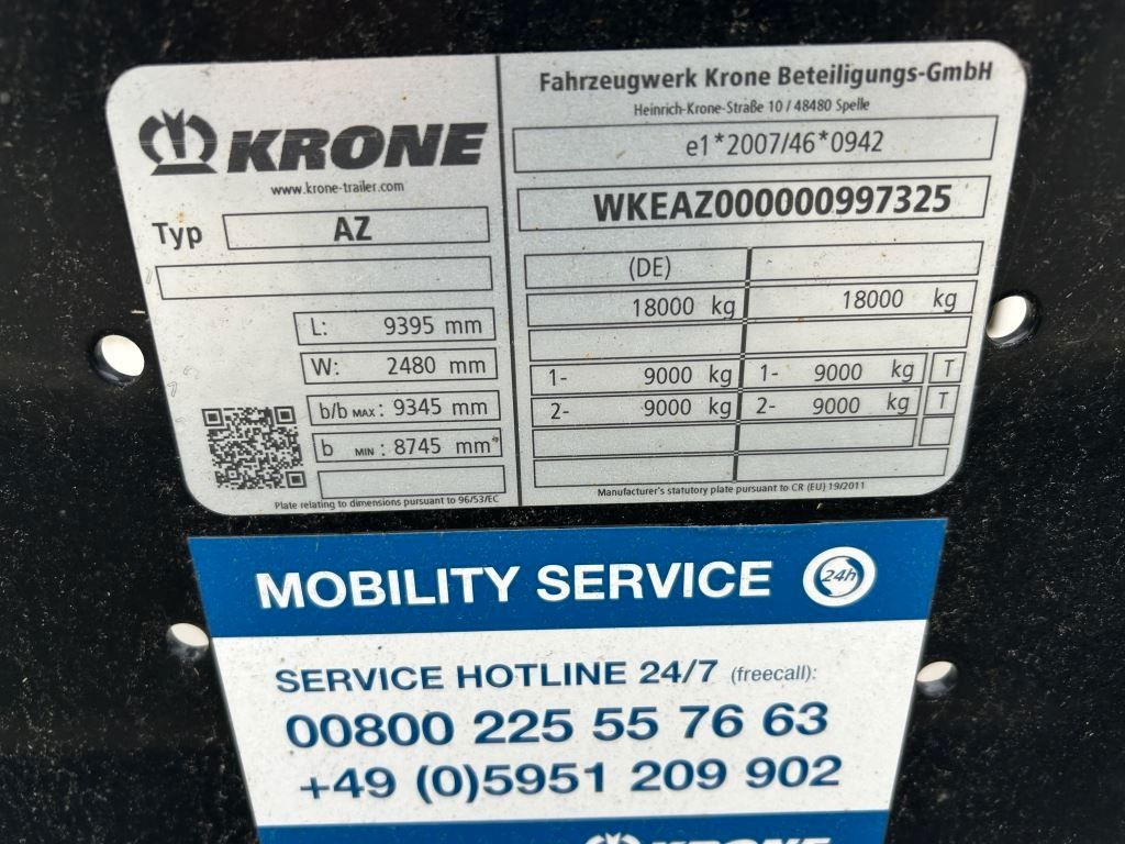 Krone 2 Achswechselfahrgestell, Typ: AZW 18 eL3B9 - Konteynır taşıyıcı/ Yedek karoser römork: fotoğraf 4 Krone 2 Achswechselfahrgestell, Typ: AZW 18 eL3B9 - Konteynır taşıyıcı/ Yedek karoser römork: fotoğraf 4