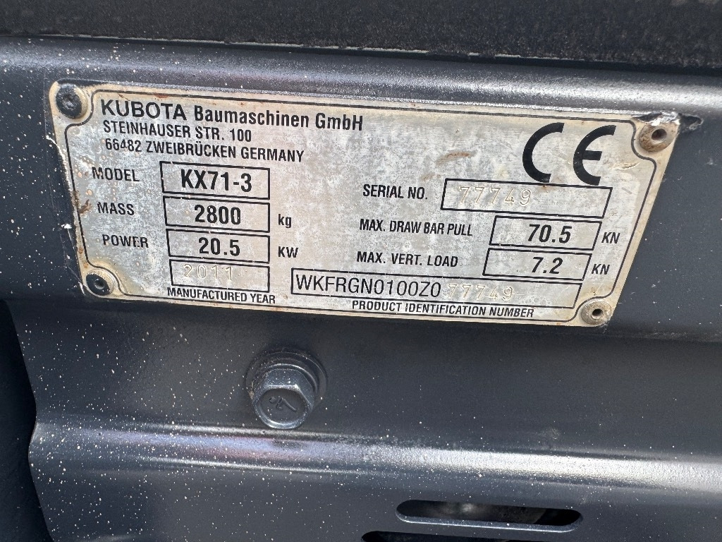 Kubota KX 71-3 - Mini ekskavatör: fotoğraf 4 Kubota KX 71-3 - Mini ekskavatör: fotoğraf 4
