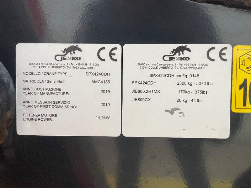 Jekko SPX 424 CDH SOLD - Örümcek vinç: fotoğraf 3 Jekko SPX 424 CDH SOLD - Örümcek vinç: fotoğraf 3