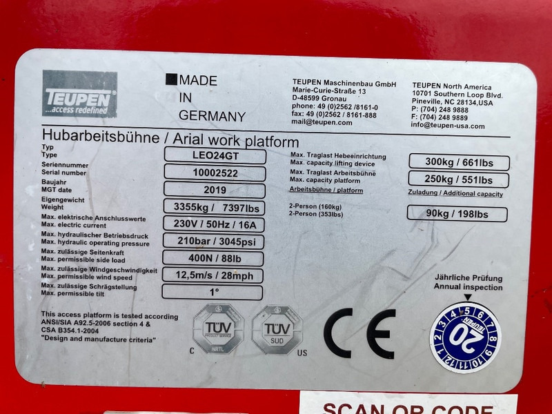 Teupen Leo 24 GT SOLD - Eklemli platform: fotoğraf 3 Teupen Leo 24 GT SOLD - Eklemli platform: fotoğraf 3