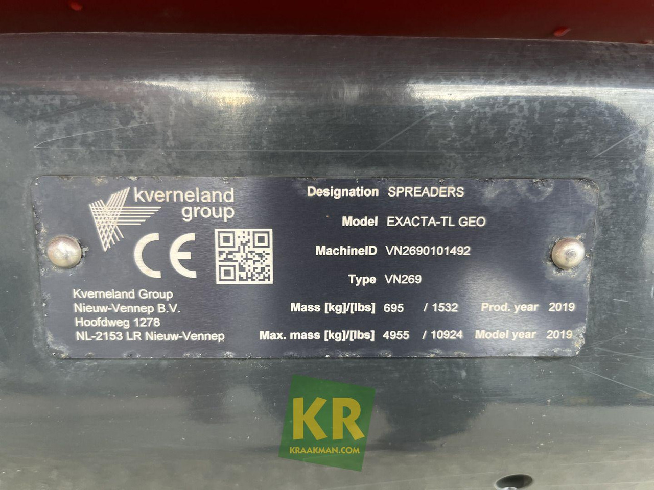 Kverneland Exacta TL - Gübre serpme makinesi: fotoğraf 5 Kverneland Exacta TL - Gübre serpme makinesi: fotoğraf 5