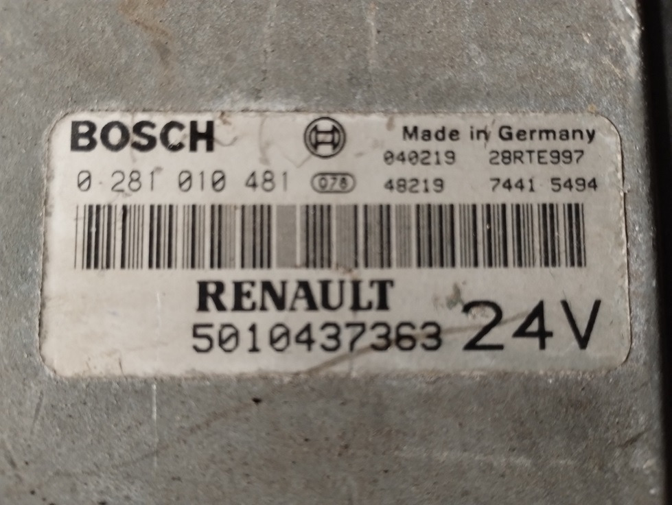 STEROWNIK SILNIKA RENAULT MAGNUM 440 MACK 0281010481 5010437363 - Yönetim bloku: fotoğraf 2 STEROWNIK SILNIKA RENAULT MAGNUM 440 MACK 0281010481 5010437363 - Yönetim bloku: fotoğraf 2