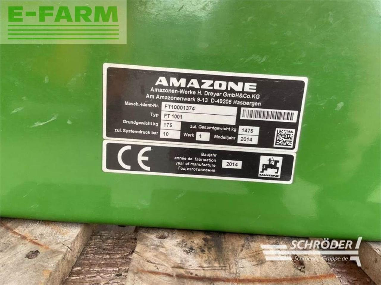Çekilir pülverizatör Amazone uf 1801 / ft 1001: fotoğraf 11