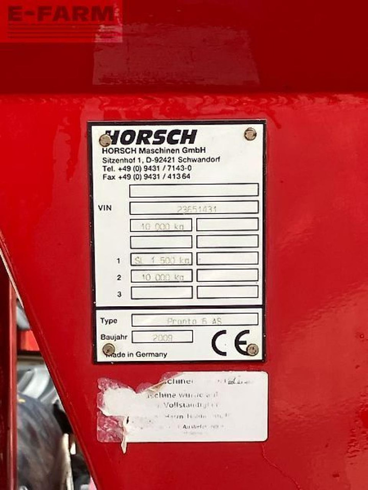 Horsch pronto 6 as *mit saatflusskontrolle* - Ekim makinesi: fotoğraf 2 Horsch pronto 6 as *mit saatflusskontrolle* - Ekim makinesi: fotoğraf 2
