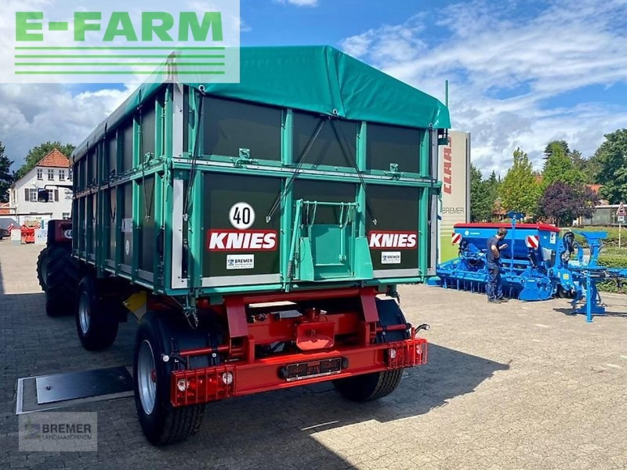 Knies kd 180 mit abdeckplane - Damperli traktör römorku: fotoğraf 4 Knies kd 180 mit abdeckplane - Damperli traktör römorku: fotoğraf 4