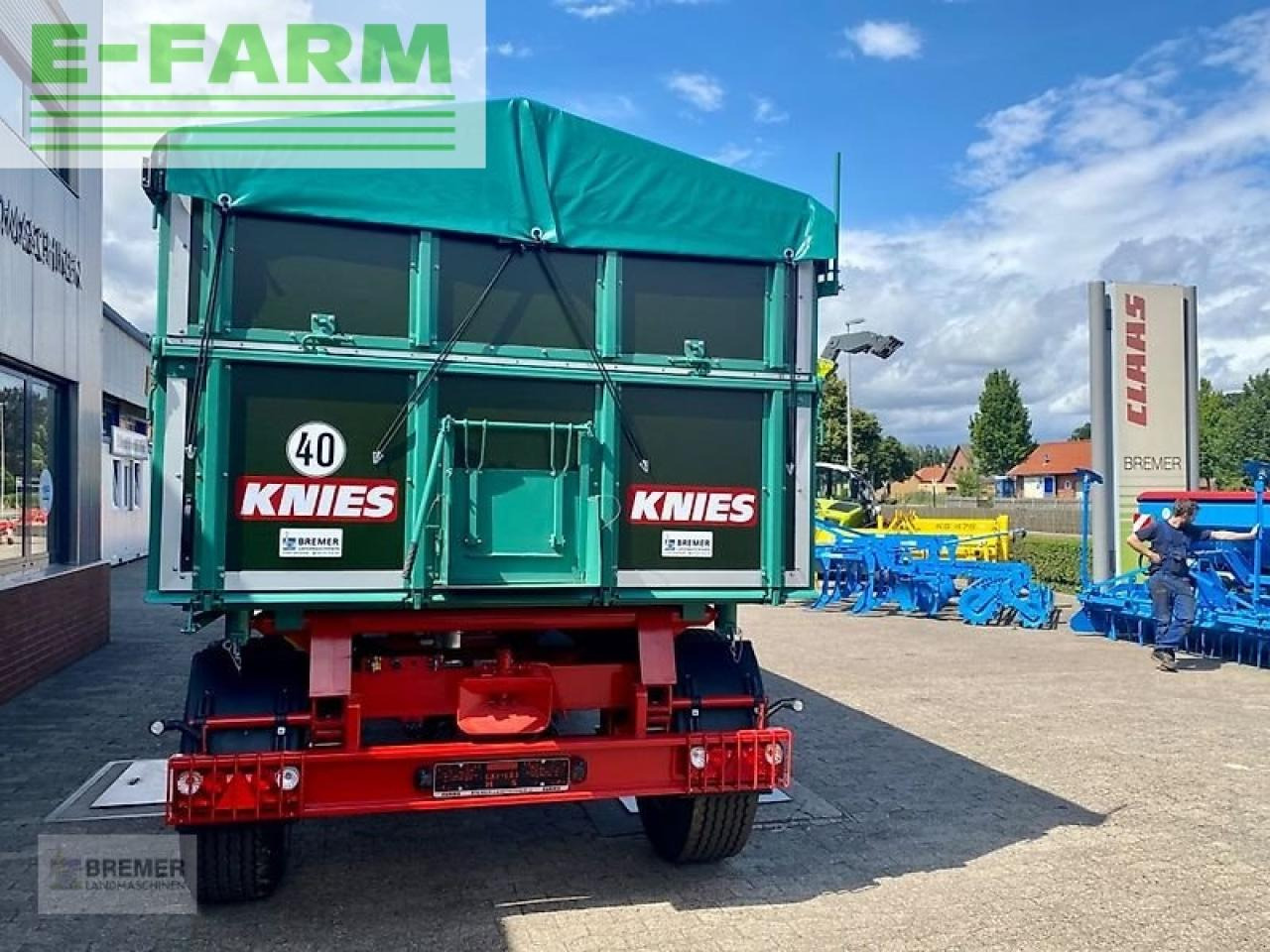 Knies kd 180 mit abdeckplane - Damperli traktör römorku: fotoğraf 2 Knies kd 180 mit abdeckplane - Damperli traktör römorku: fotoğraf 2