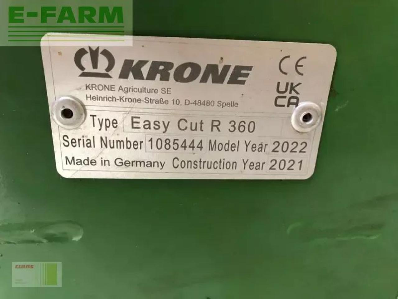 Krone easy cut r 360 - Çayır biçme makinesi: fotoğraf 2 Krone easy cut r 360 - Çayır biçme makinesi: fotoğraf 2