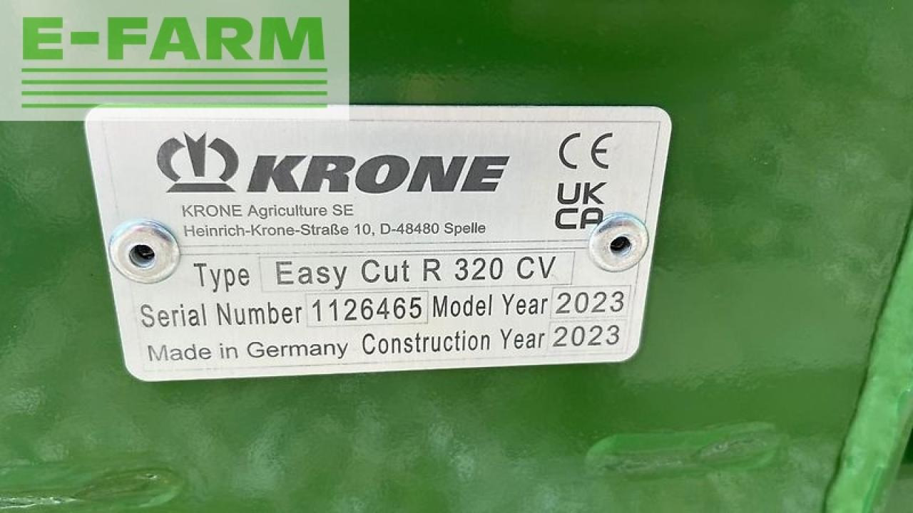 Krone easycut r 320 cv - Çayır biçme makinesi: fotoğraf 5 Krone easycut r 320 cv - Çayır biçme makinesi: fotoğraf 5