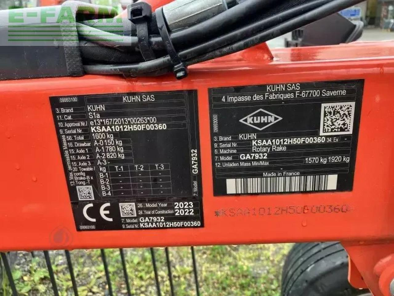 Kuhn ga 7932 - Ot toplama tırmığı: fotoğraf 5 Kuhn ga 7932 - Ot toplama tırmığı: fotoğraf 5