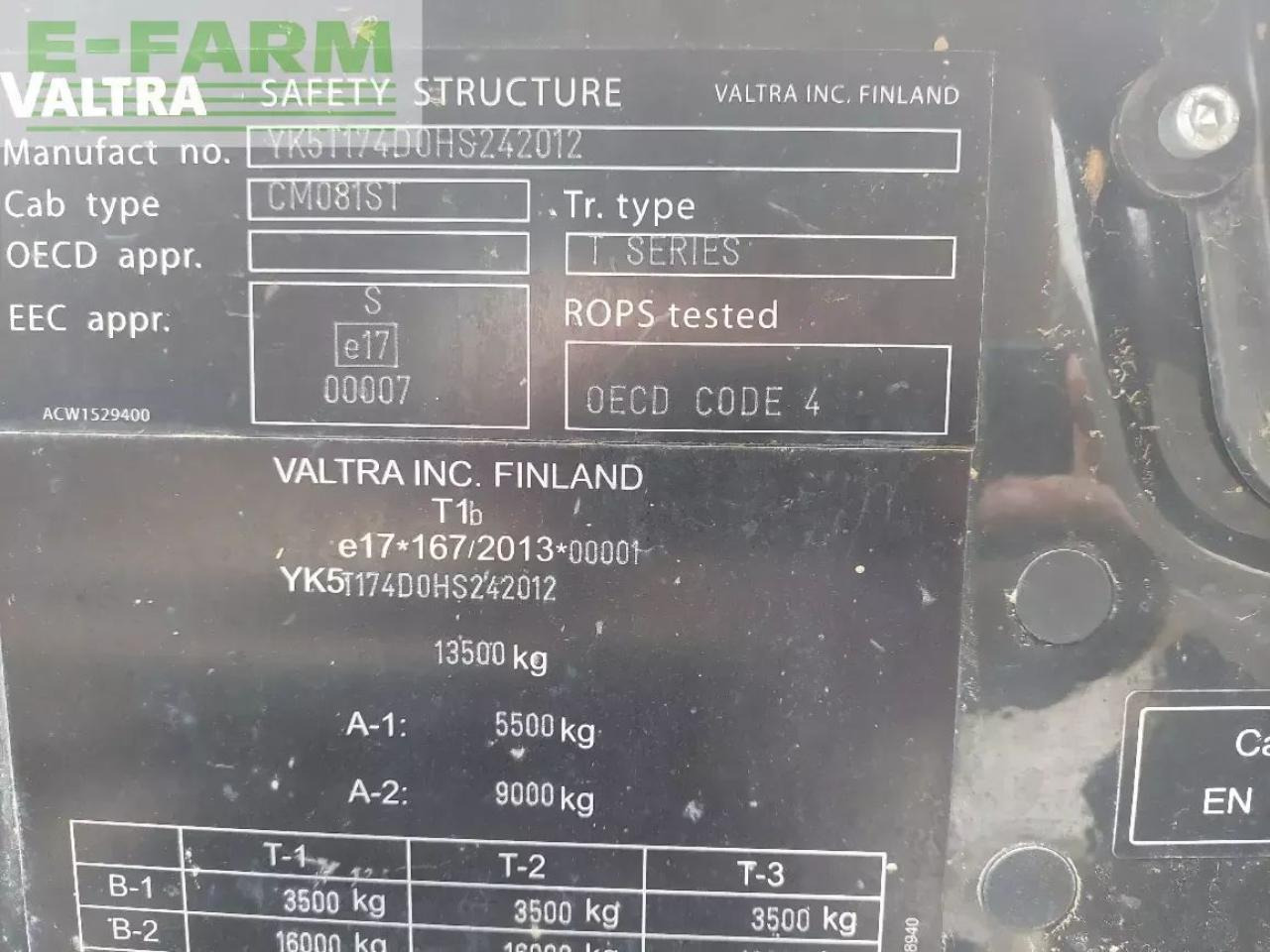 Valtra t 174e d smarttouch - Traktör: fotoğraf 5 Valtra t 174e d smarttouch - Traktör: fotoğraf 5