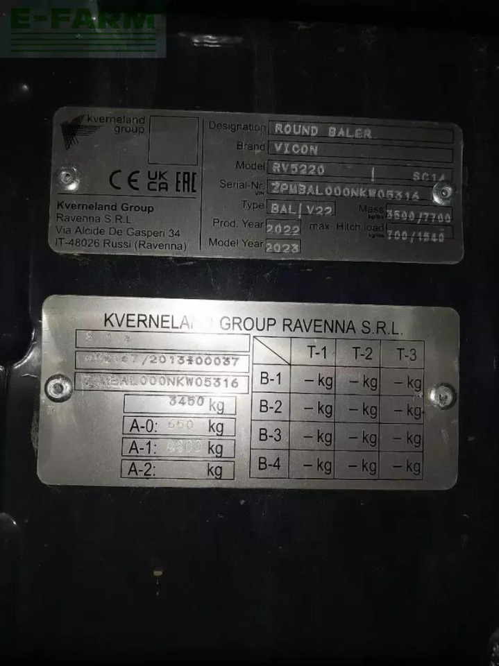 Vicon rv 5220 - Kare balya makinesi: fotoğraf 4 Vicon rv 5220 - Kare balya makinesi: fotoğraf 4