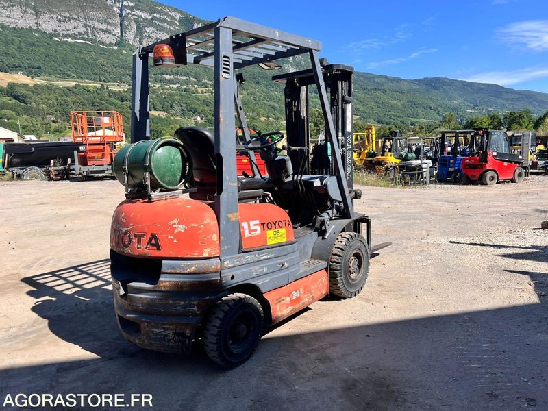 Chariot élévateur à gaz Toyota FG15 4,3m - 1,5T - Année 1994 - 10770 heures - LPG forklift: fotoğraf 3 Chariot élévateur à gaz Toyota FG15 4,3m - 1,5T - Année 1994 - 10770 heures - LPG forklift: fotoğraf 3