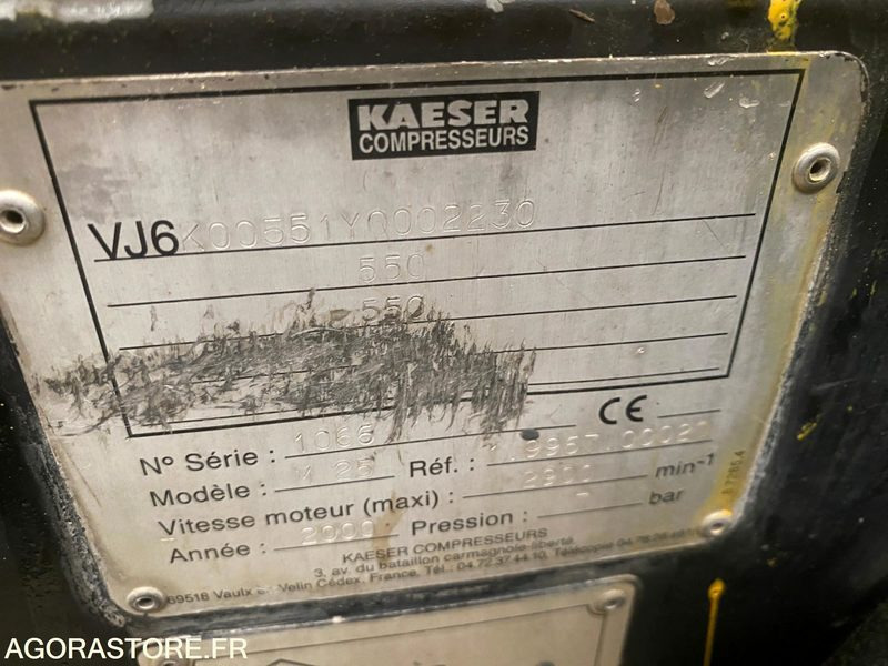Compresseur KAESER M25 2008 TBE - Hava kompresörü: fotoğraf 2 Compresseur KAESER M25 2008 TBE - Hava kompresörü: fotoğraf 2