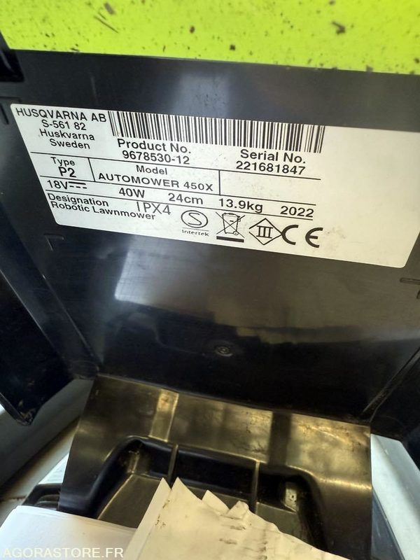 ROBOT de tonte 450x Husqvarna occasion 2022 5000m2 - Çim biçme makinesi: fotoğraf 2 ROBOT de tonte 450x Husqvarna occasion 2022 5000m2 - Çim biçme makinesi: fotoğraf 2