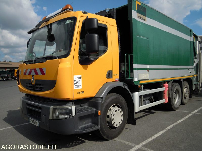 Renault Premium 380 6x2 DXI 11 équipé d'une benne SEMAT OM Série 14000 - Çöp kamyonu: fotoğraf 1 Renault Premium 380 6x2 DXI 11 équipé d'une benne SEMAT OM Série 14000 - Çöp kamyonu: fotoğraf 1