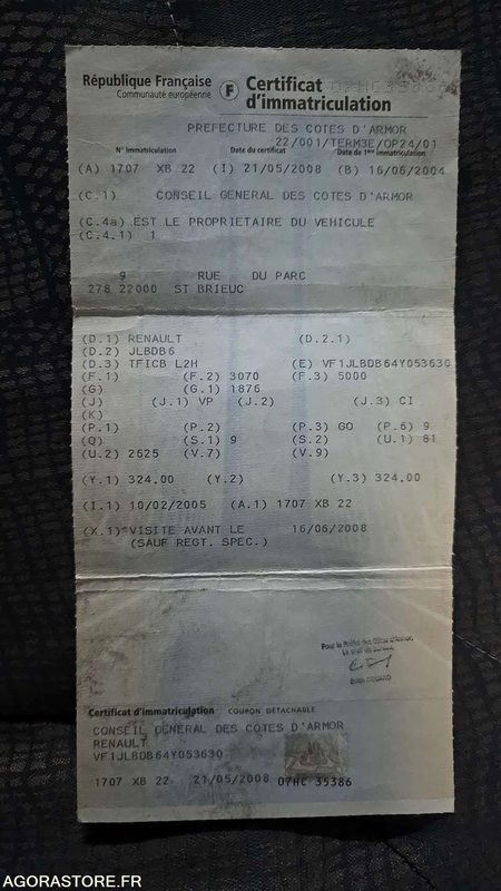 Minibüs, Minivan Renault Trafic - 2004 - 257907kms - 1707-XB-22: fotoğraf 34 Minibüs, Minivan Renault Trafic - 2004 - 257907kms - 1707-XB-22: fotoğraf 34