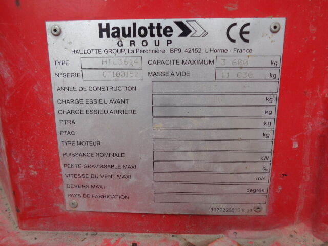 Teleskopik yükleyici Haulotte HTL3614: fotoğraf 14