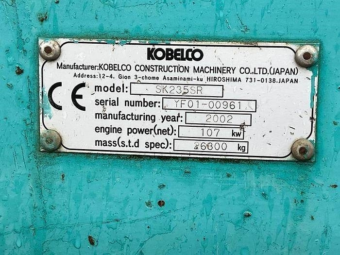 Kobelco SK235 SR - Paletli ekskavatör: fotoğraf 2 Kobelco SK235 SR - Paletli ekskavatör: fotoğraf 2