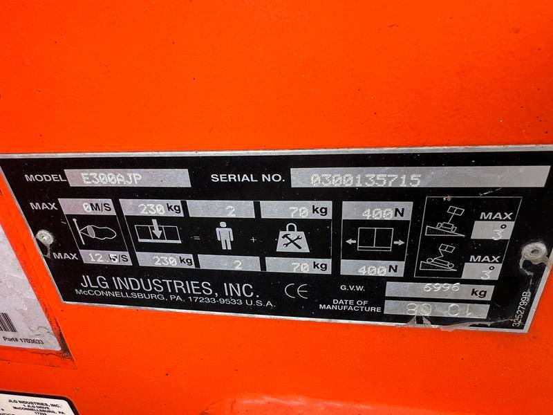 Eklemli platform JLG E300 AJP elektro 11m (1735) NEW BATTERIES: fotoğraf 11