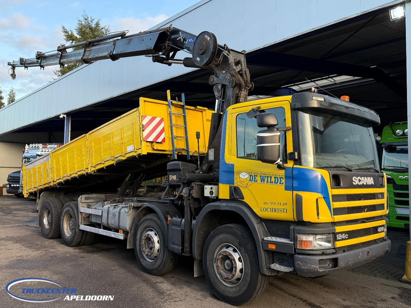 Scania P124-420 8x4 Naafreductie, Bladgeveerd, Handgeschakeld, HIAB 322 E5 - Damperli kamyon, Vinçli kamyon: fotoğraf 1 Scania P124-420 8x4 Naafreductie, Bladgeveerd, Handgeschakeld, HIAB 322 E5 - Damperli kamyon, Vinçli kamyon: fotoğraf 1