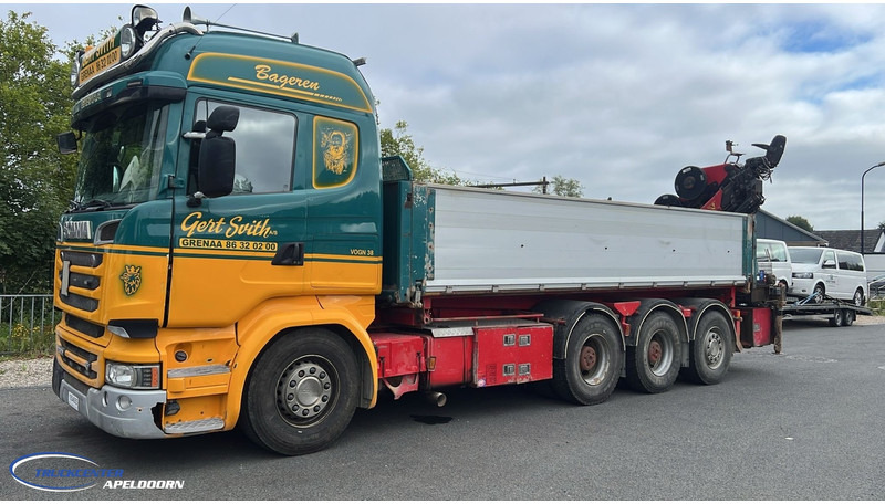 Scania R580 V8 8x4 Reduction axles, HMF 2620 K5 - Damperli kamyon, Vinçli kamyon: fotoğraf 1 Scania R580 V8 8x4 Reduction axles, HMF 2620 K5 - Damperli kamyon, Vinçli kamyon: fotoğraf 1