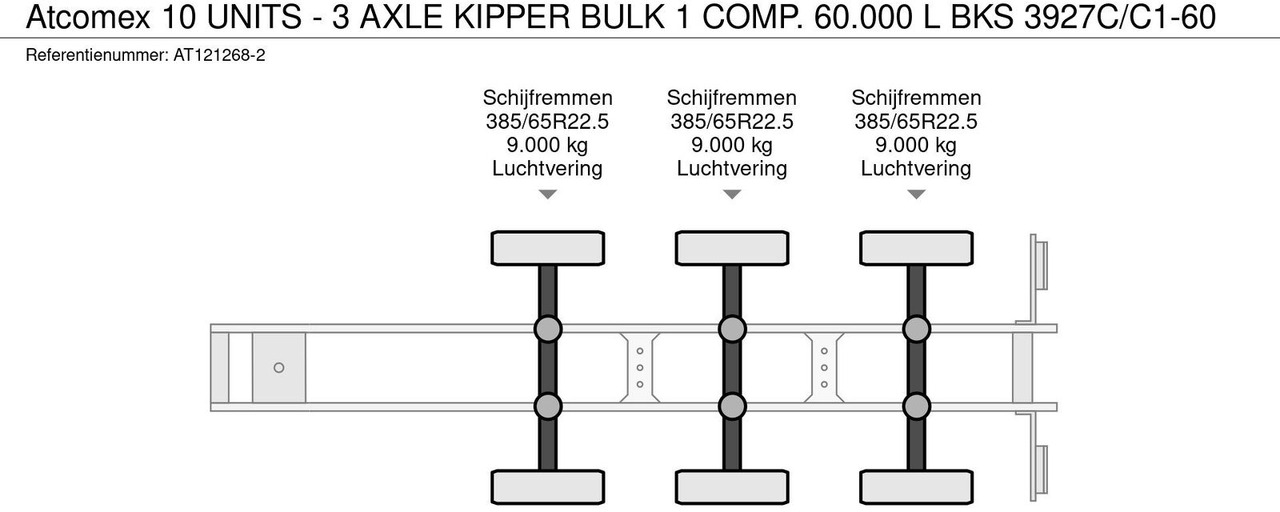 Atcomex 10 UNITS - 3 AXLE KIPPER BULK 1 COMP. 60 - Silobas: fotoğraf 5 Atcomex 10 UNITS - 3 AXLE KIPPER BULK 1 COMP. 60 - Silobas: fotoğraf 5