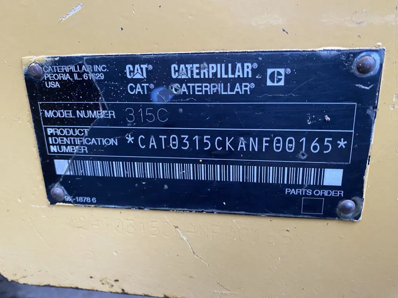 Caterpillar CAT 315C 17136 HOURS finansal kiralama Caterpillar CAT 315C 17136 HOURS: fotoğraf 7