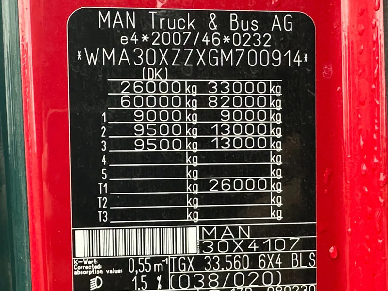 Çekici MAN TGX 33.560 6X4 ONLY 290400 KM, 113 TON: fotoğraf 19