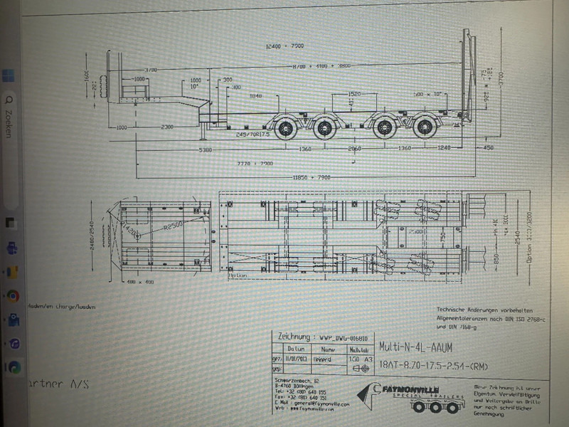 Faymonville F-S44-1AAA 4 AXLE, 2 STEERING AXLE, 7.9 METER EXTENADABLE DOUBLE RAMPS - Alçak çerçeveli platform dorse: fotoğraf 4 Faymonville F-S44-1AAA 4 AXLE, 2 STEERING AXLE, 7.9 METER EXTENADABLE DOUBLE RAMPS - Alçak çerçeveli platform dorse: fotoğraf 4